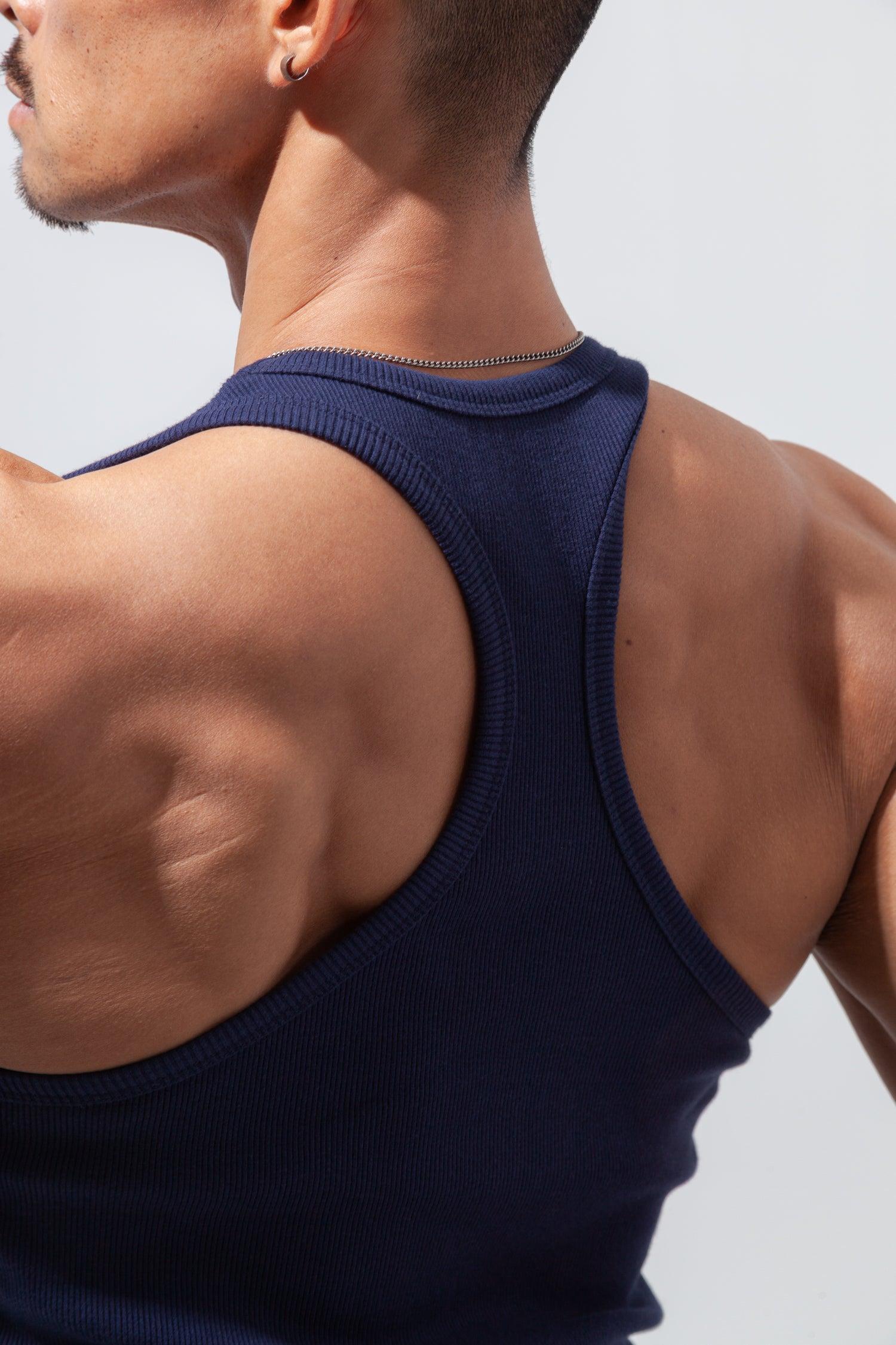 《在庫XXLのみ》 《サイズ交換不可》 Rib Emblem Y-Tank - NAVY