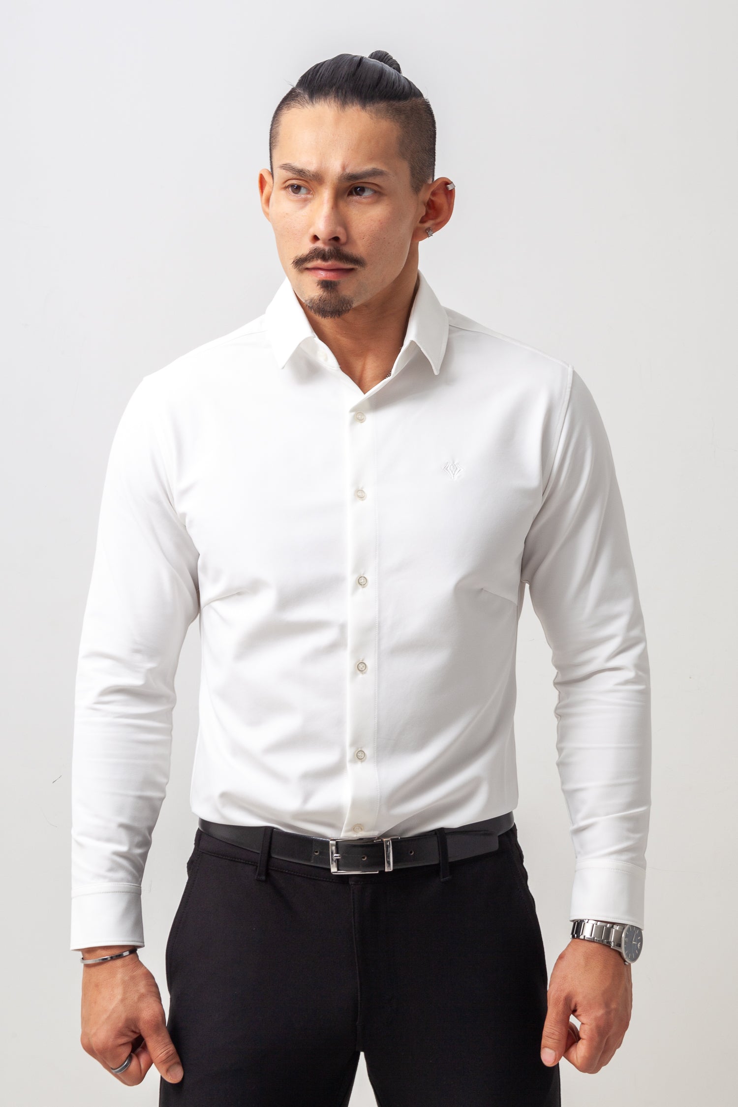 極上ストレッチワイドカラーシャツ