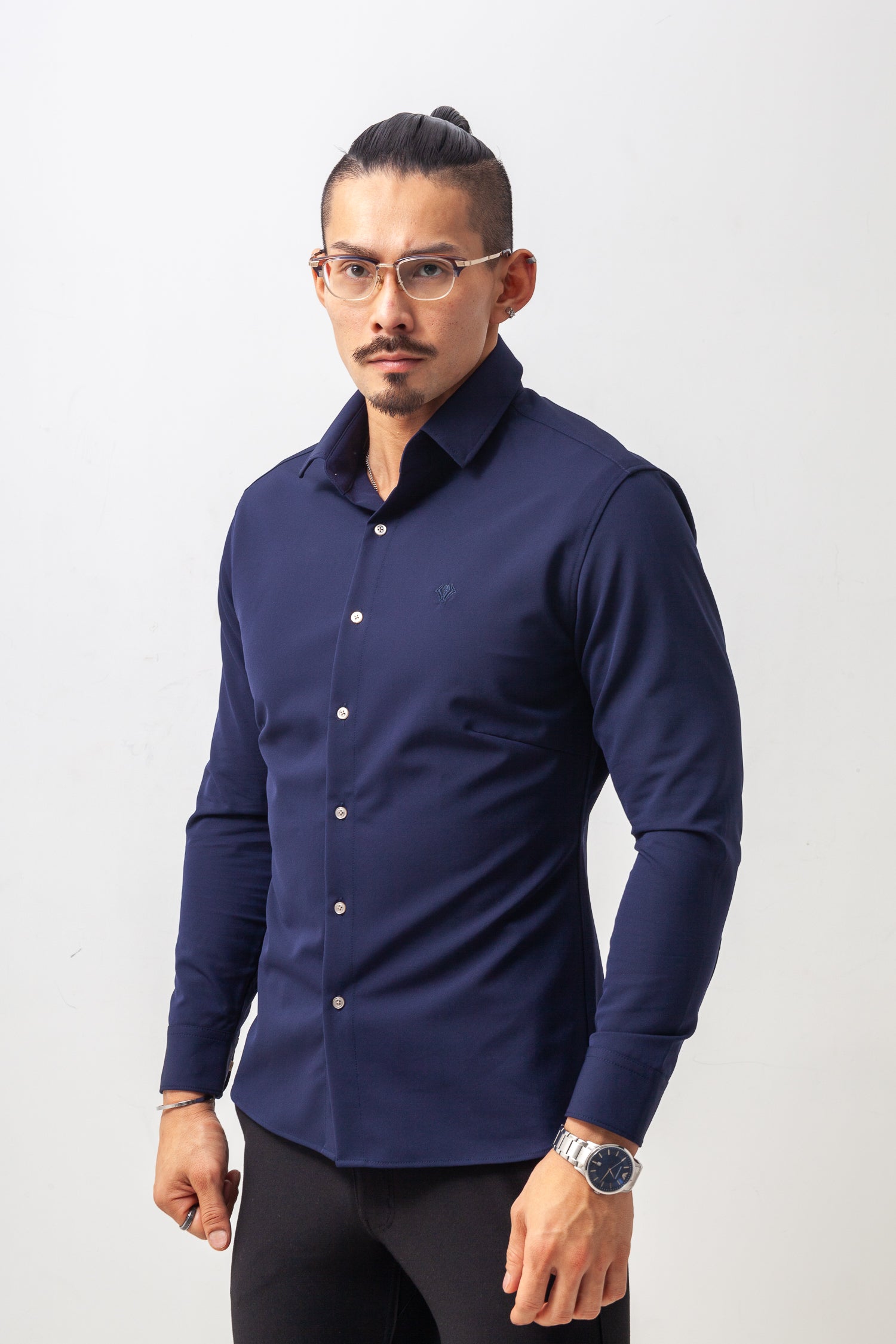 極上ストレッチワイドカラーシャツ