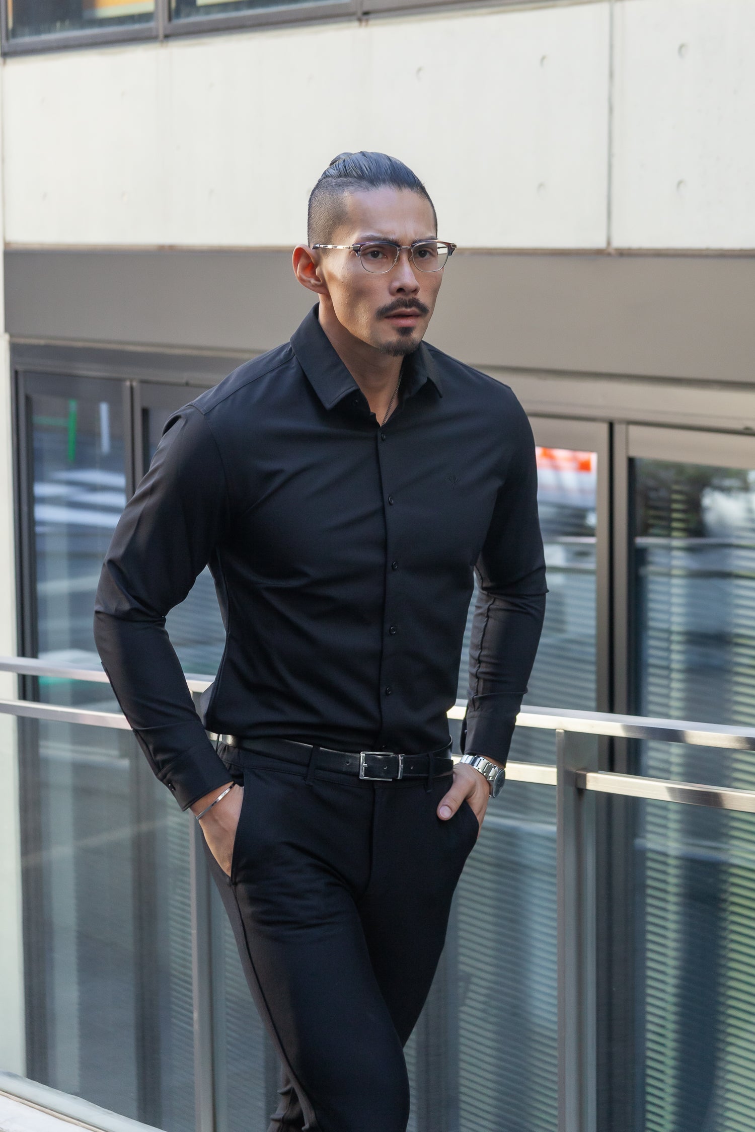 極上ストレッチワイドカラーシャツ