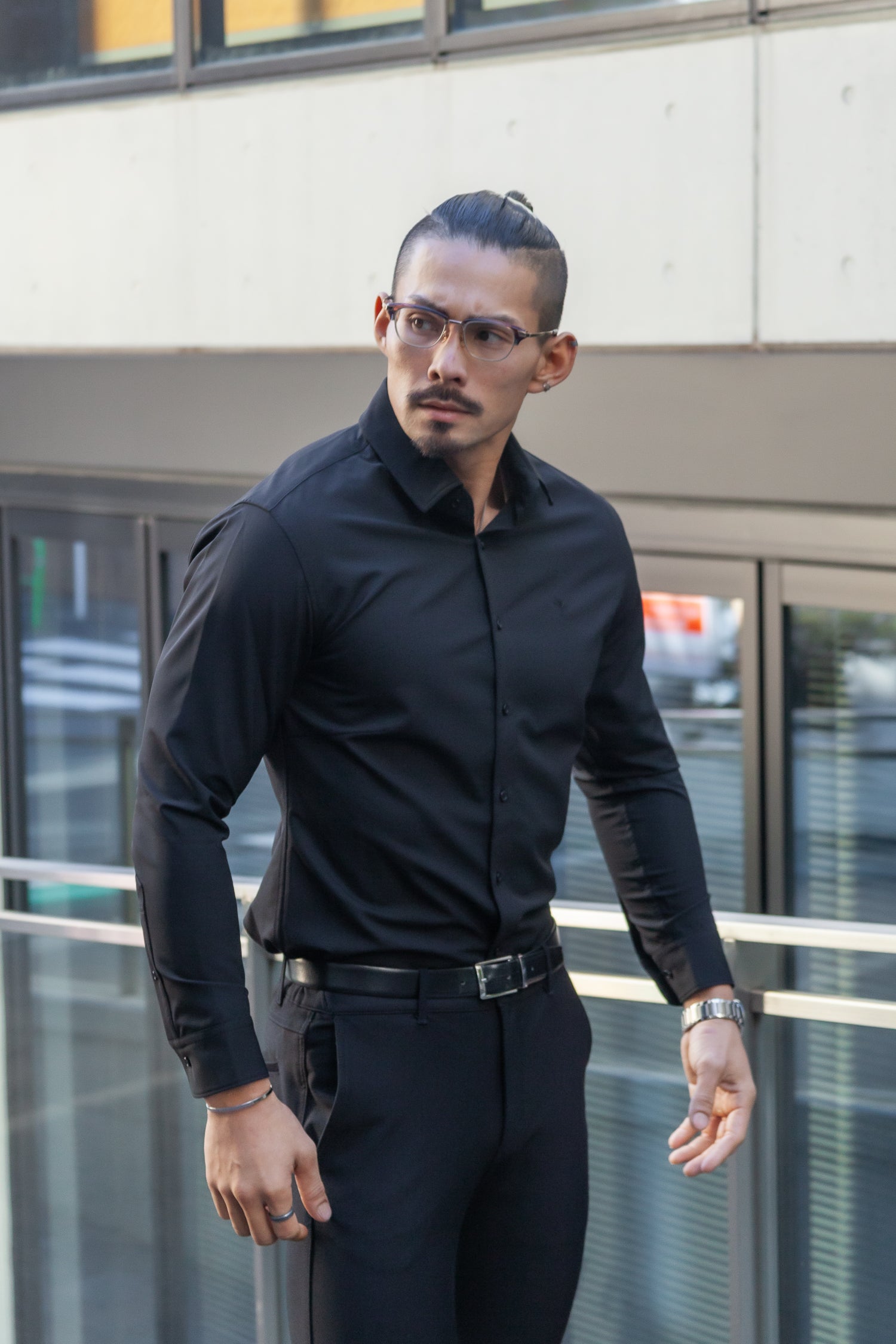 極上ストレッチワイドカラーシャツ