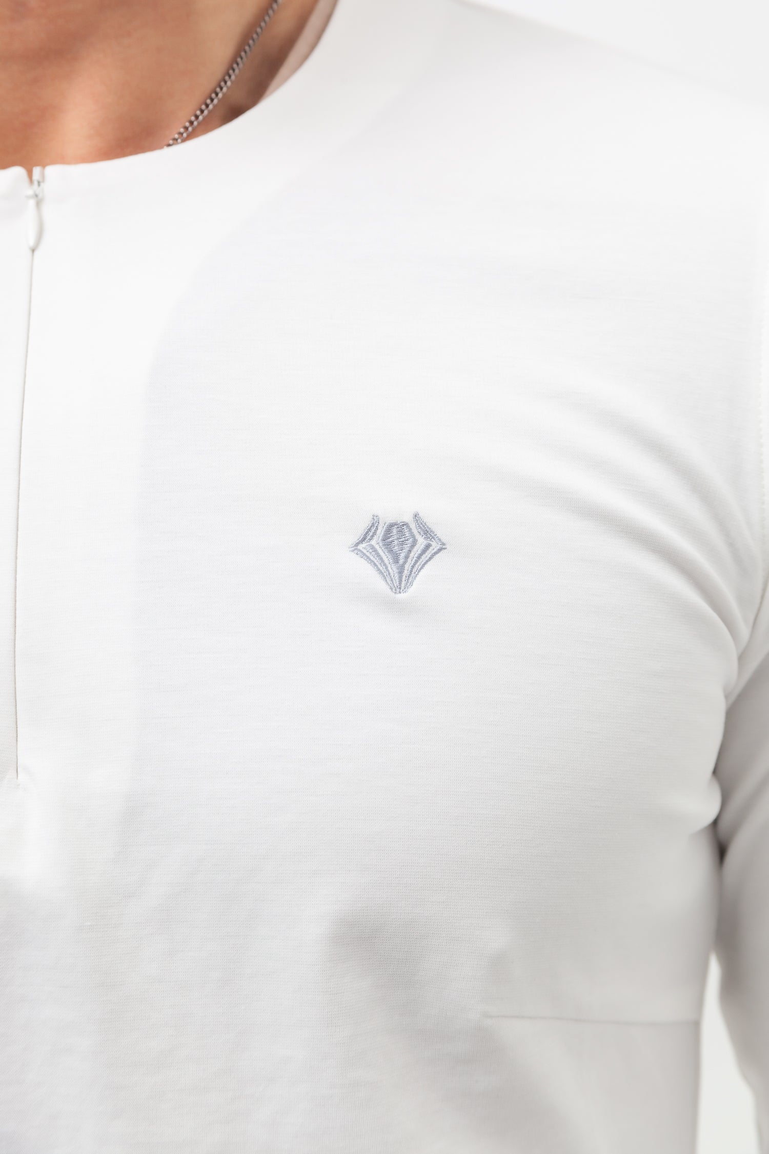 Concealed Zip Long-Sleeve Tee