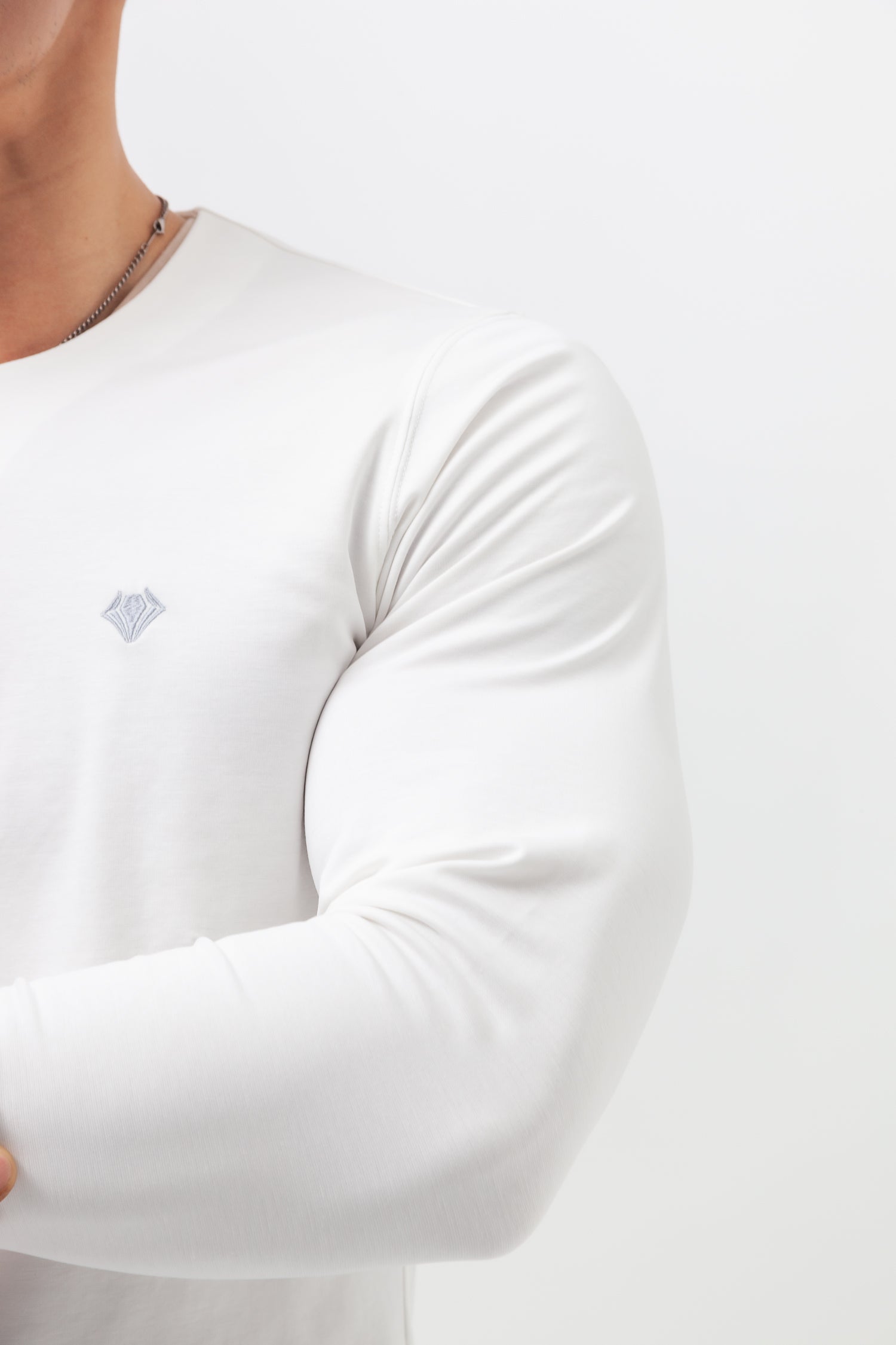 Concealed Zip Long-Sleeve Tee