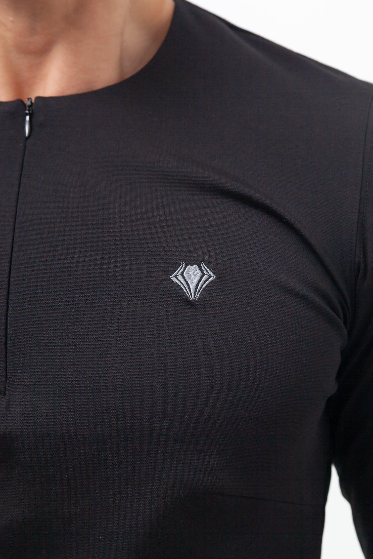 Concealed Zip Long-Sleeve Tee