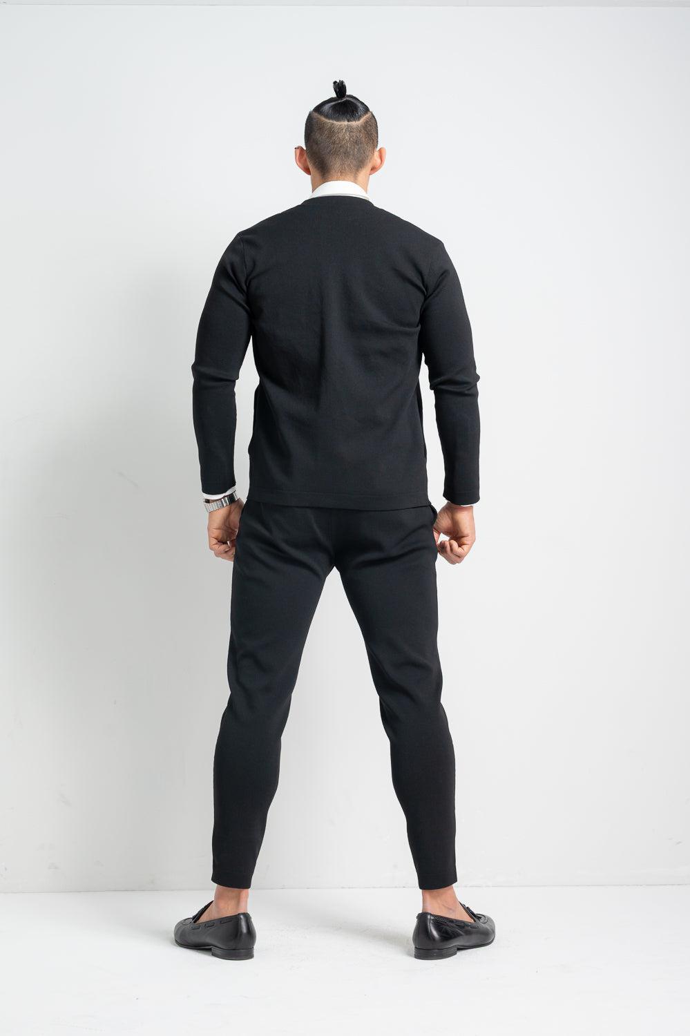 ノーカラーニットジャケット (ベスト/パンツ別売)