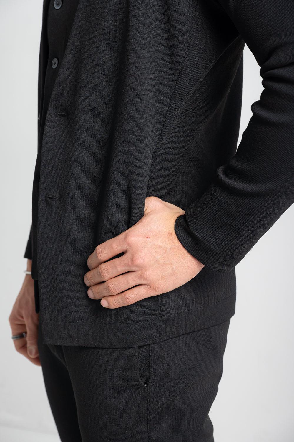 ノーカラーニットジャケット (ベスト/パンツ別売)