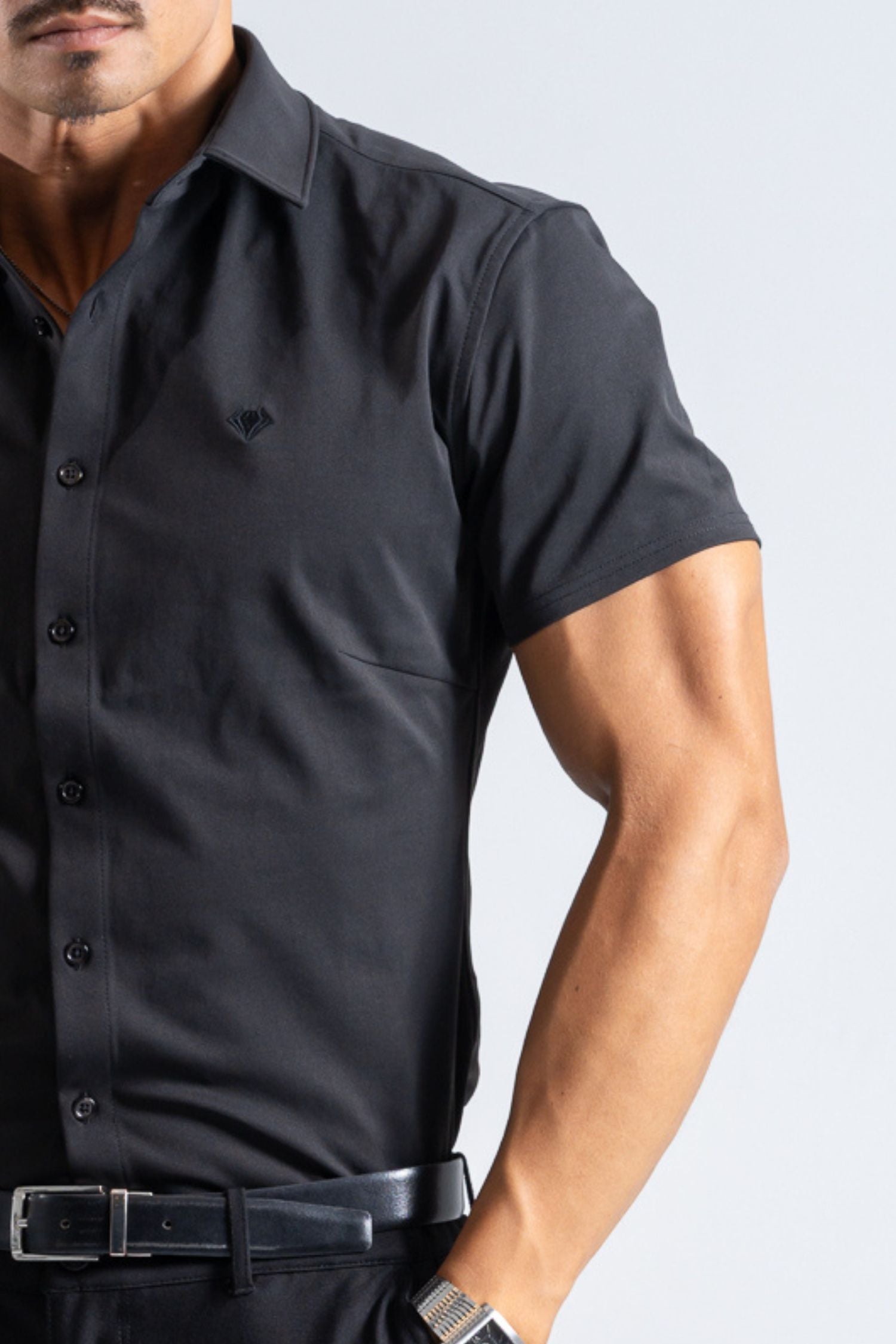 Prime Stretch Shirt Short-sleeve - BLACK