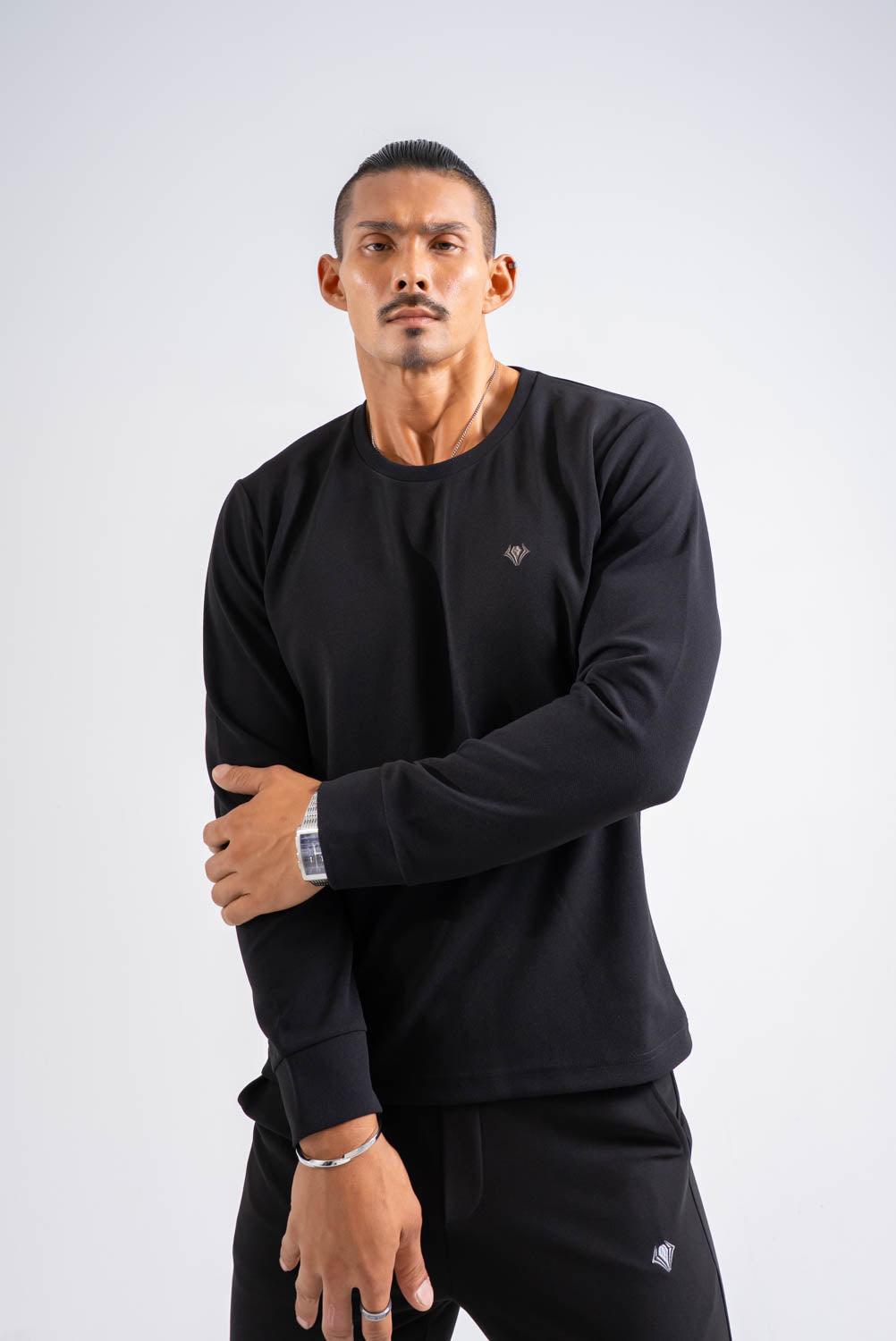 【NEW】 Hybrid Tee Long Sleeve - BLACK