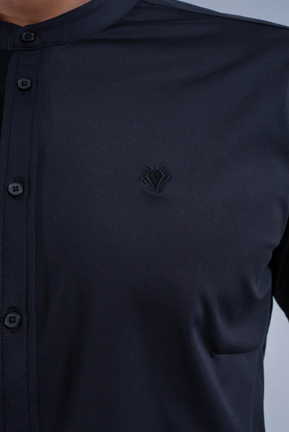 【NEW ARRIVAL】 極上シルエットストレッチ バンドカラーシャツ