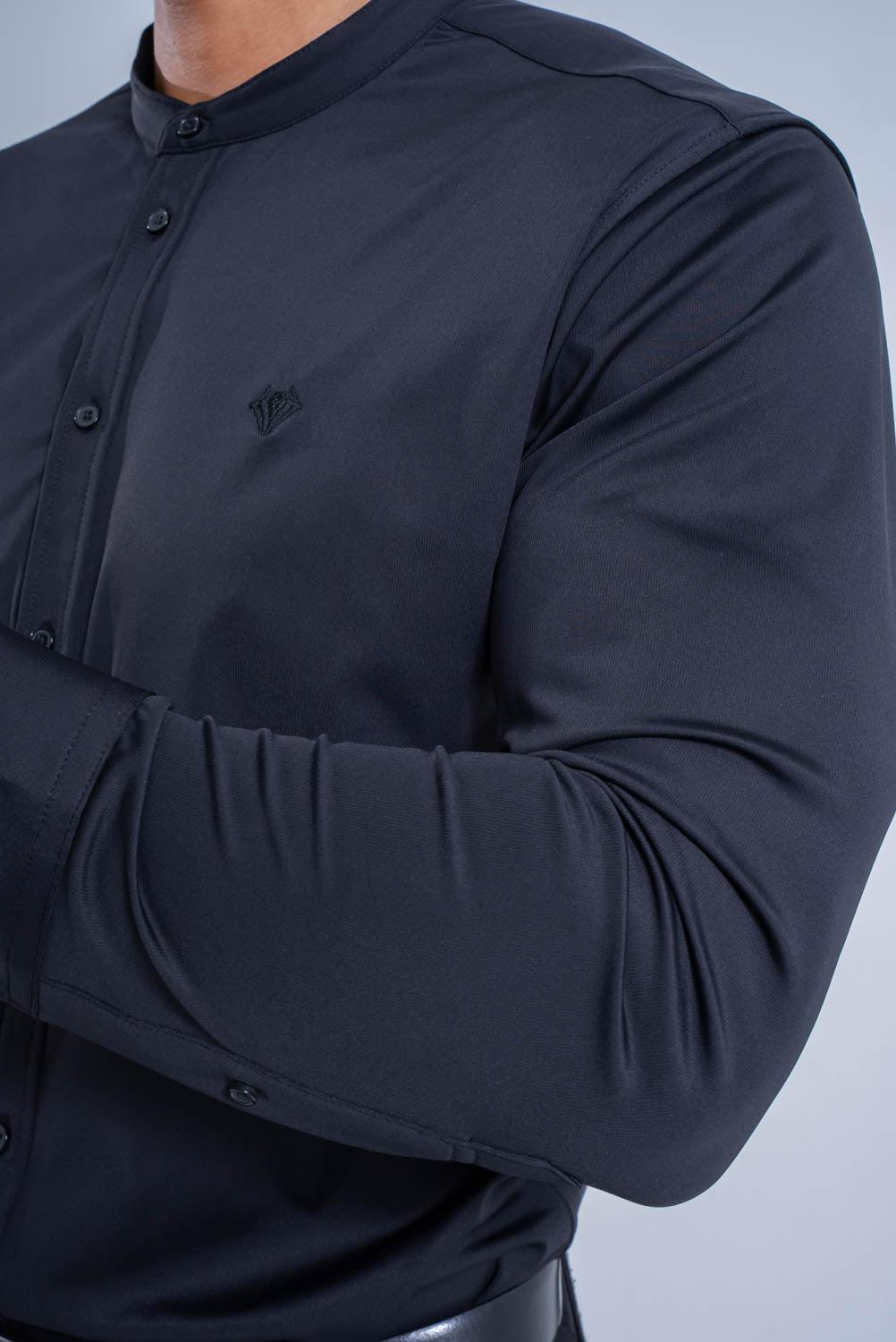 【NEW ARRIVAL】 極上シルエットストレッチ バンドカラーシャツ