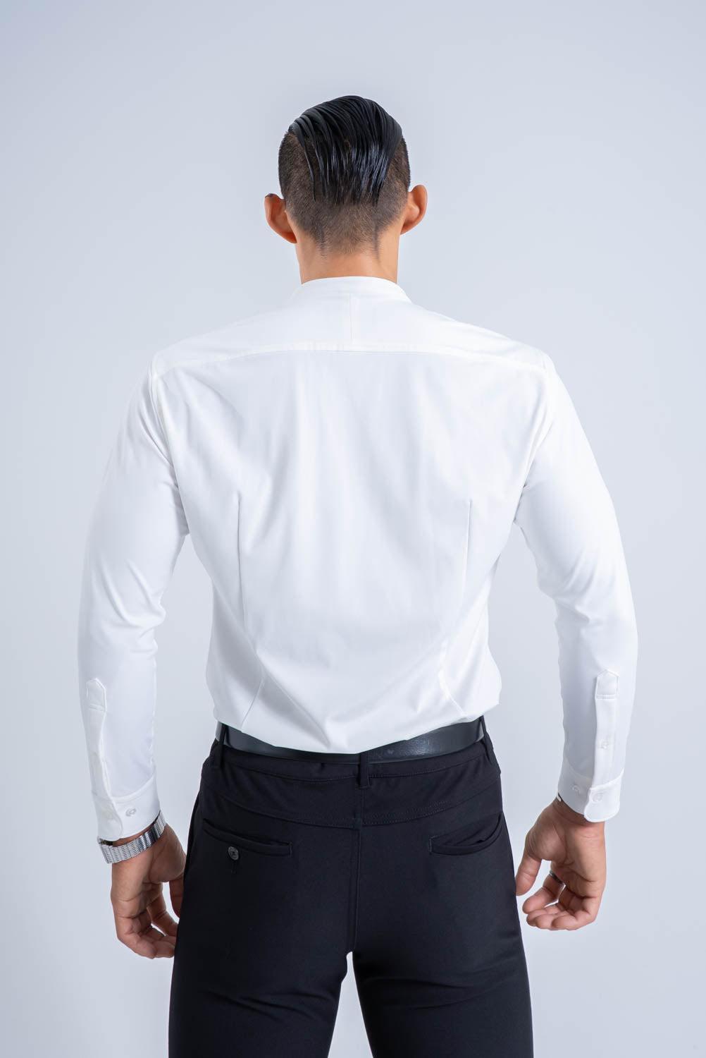 【NEW ARRIVAL】 極上シルエットストレッチ バンドカラーシャツ