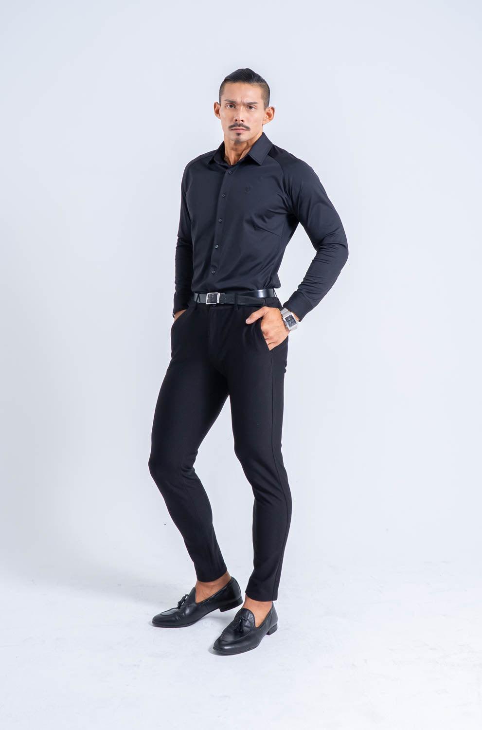 【NEW ARRIVAL】 極上シルエットストレッチ ラグランワイドカラーシャツ