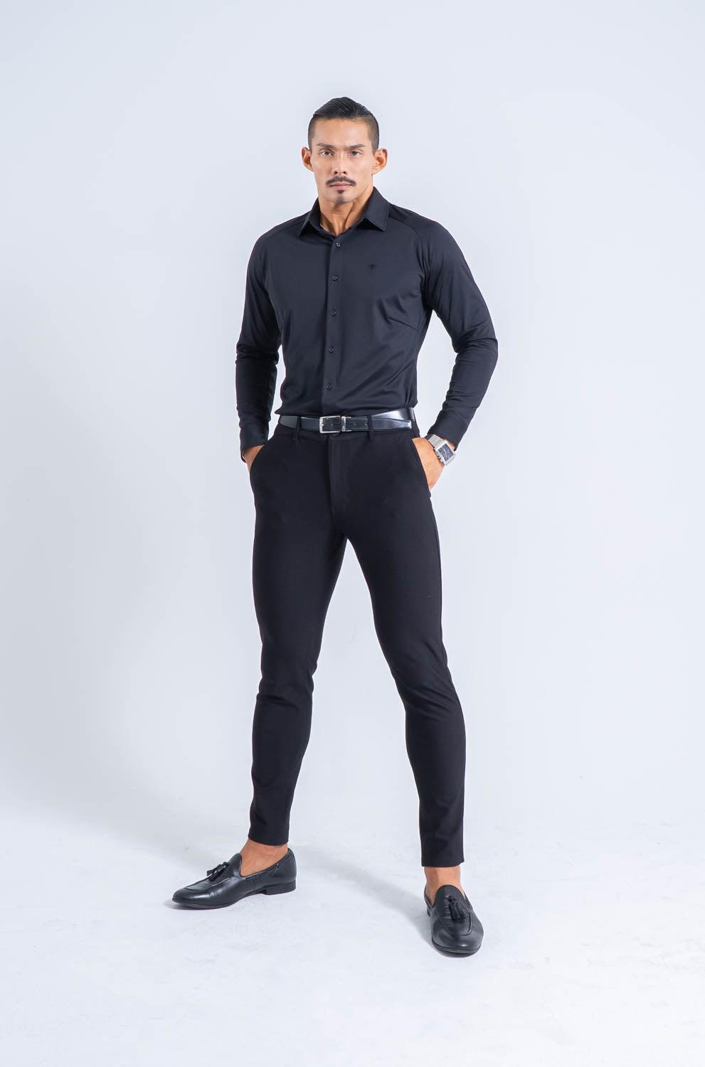 【NEW ARRIVAL】 極上シルエットストレッチ ラグランワイドカラーシャツ