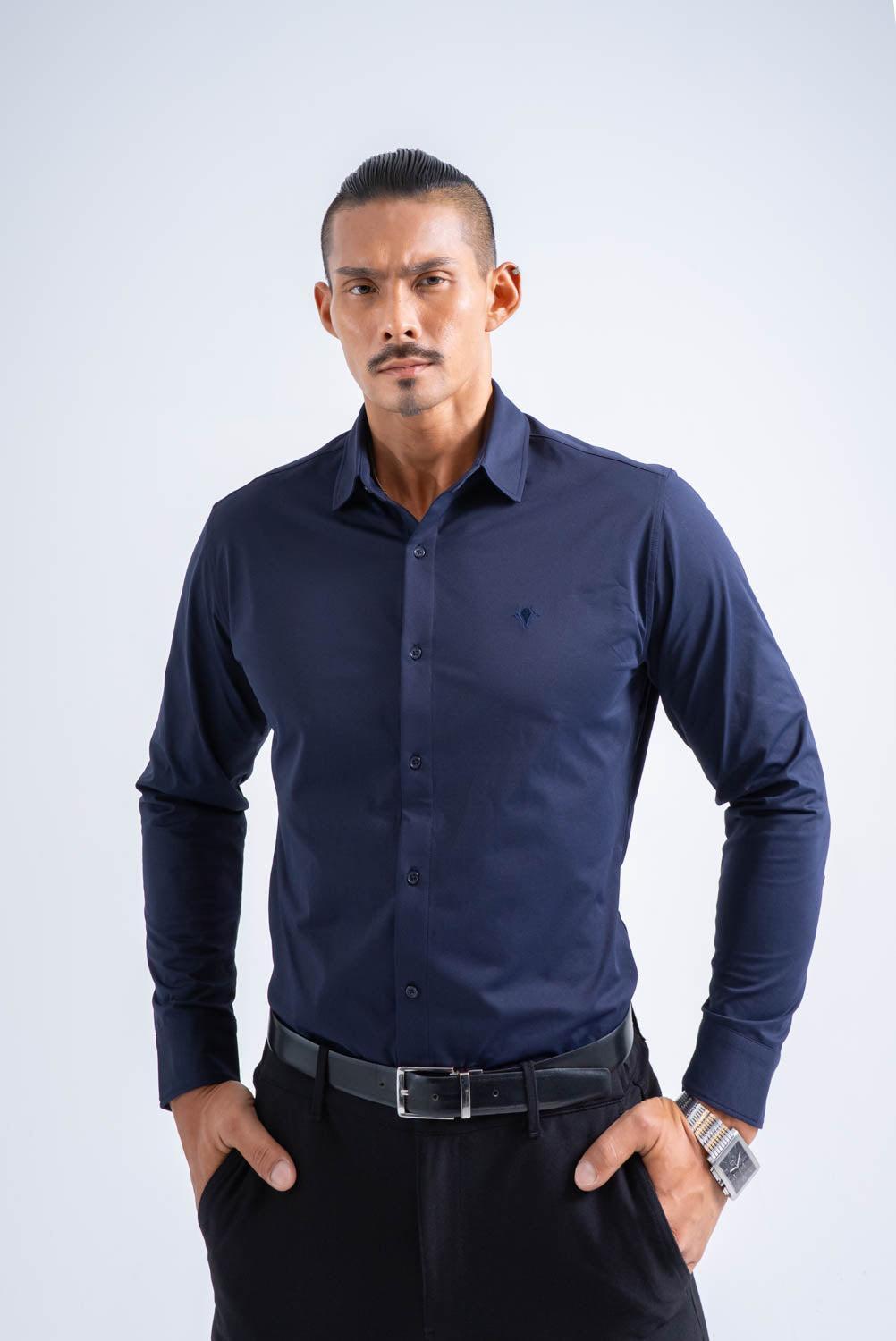【NEW ARRIVAL】   Essential Comfort Shirt  - NAVY