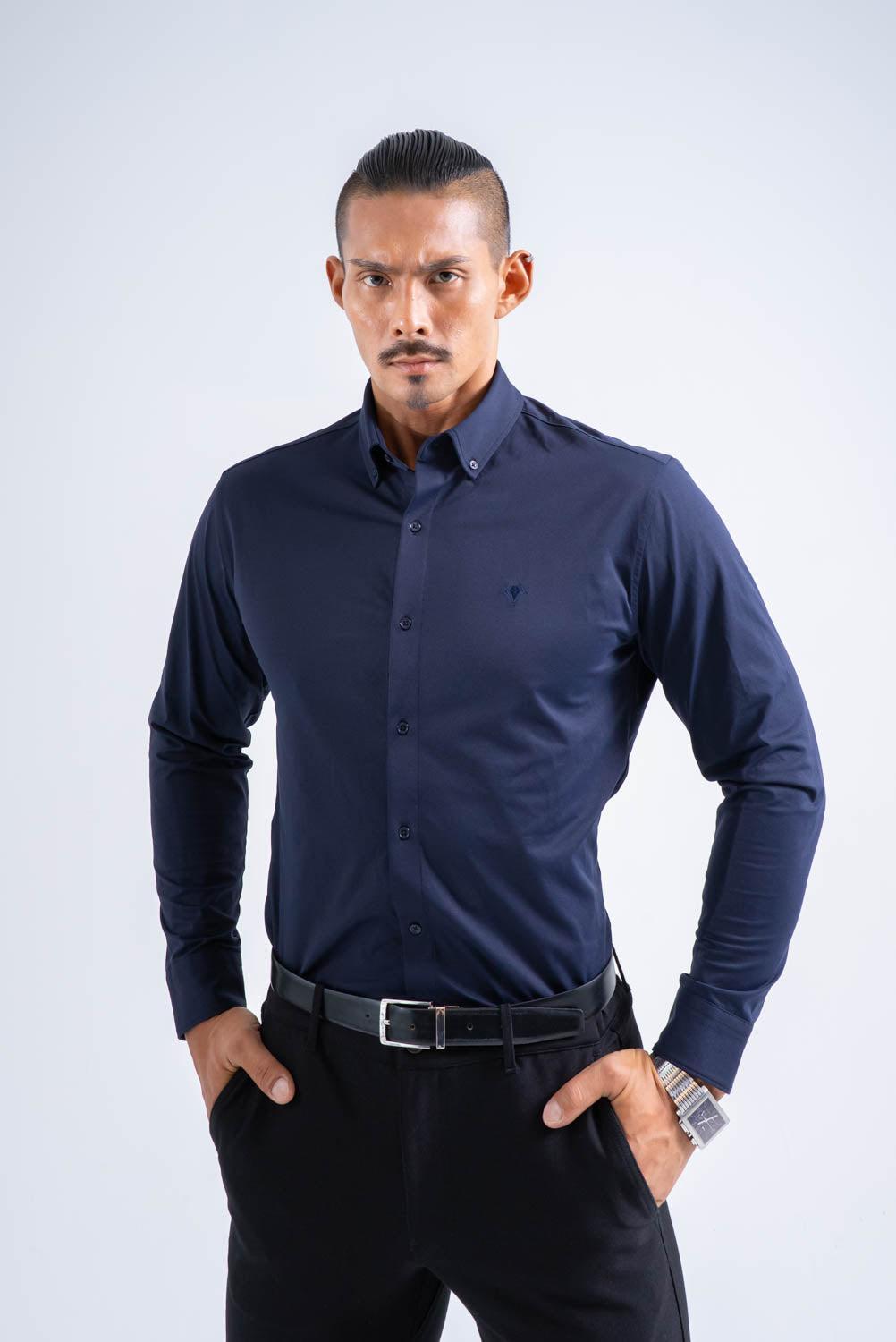 【NEW ARRIVAL】   Essential Comfort Shirt  - NAVY