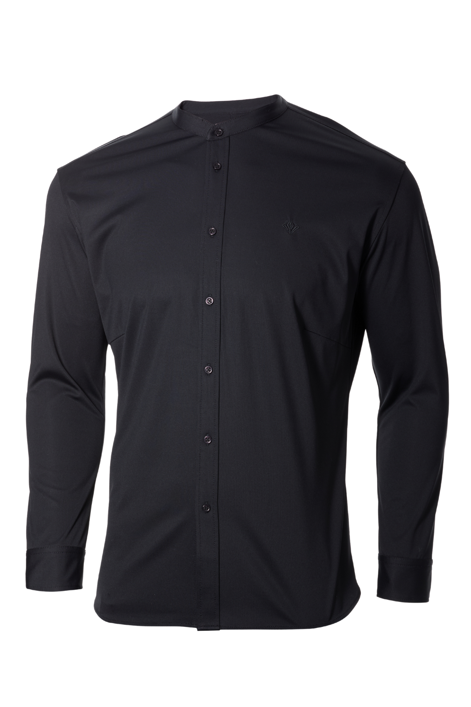 【NEW ARRIVAL】   極上シルエットストレッチ   バンドカラーシャツ