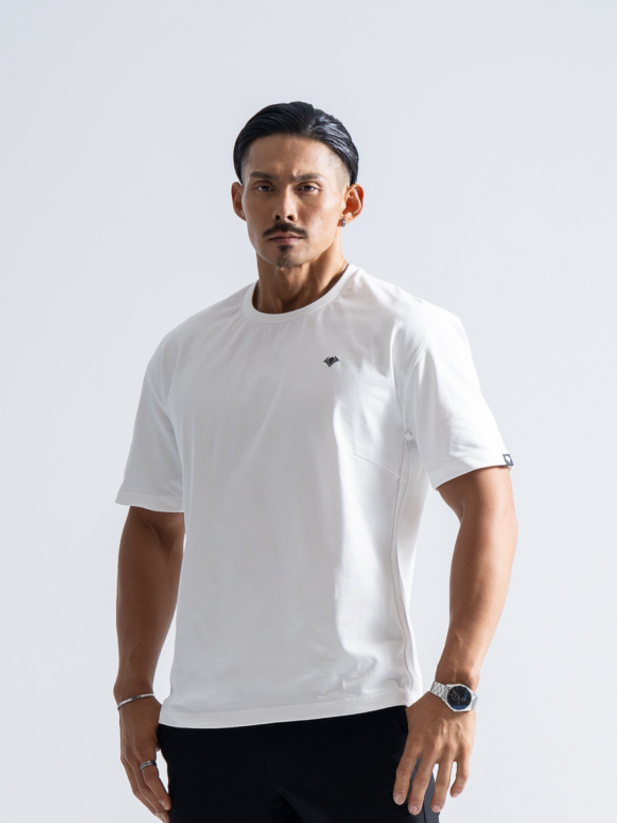 【特別価格・サイズ注意】   クラシックコットン 5分袖Tシャツ