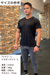 新作VネックメッシュフィットネスT - ネイビー