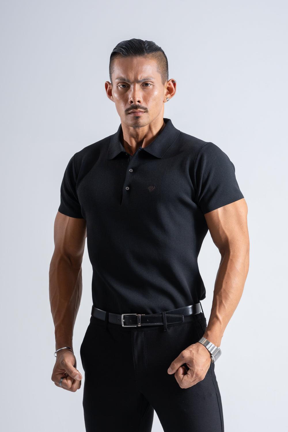 【NEW】  Flex Knit Polo   - BLACK
