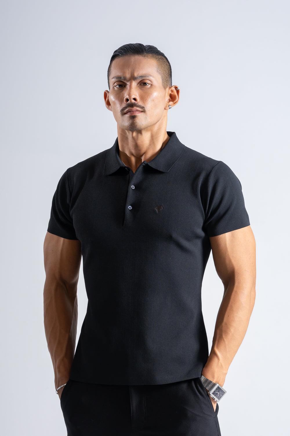 【NEW】  Flex Knit Polo   - BLACK