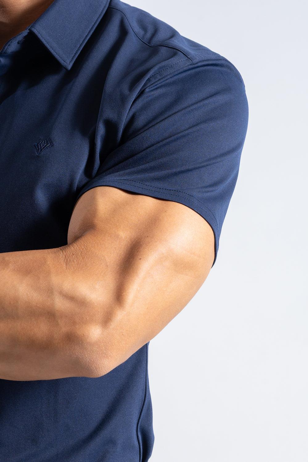 Prime Stretch Shirt  Short-sleeve  - NAVY