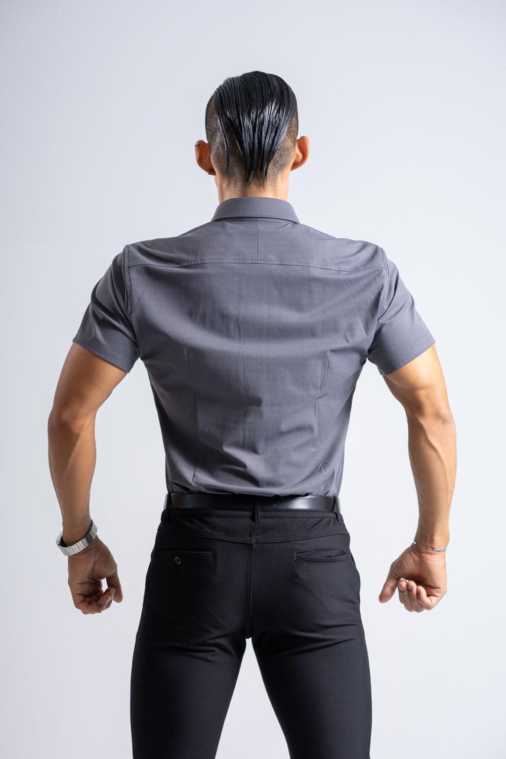 Prime Stretch Shirt  Short-sleeve  - GRAY