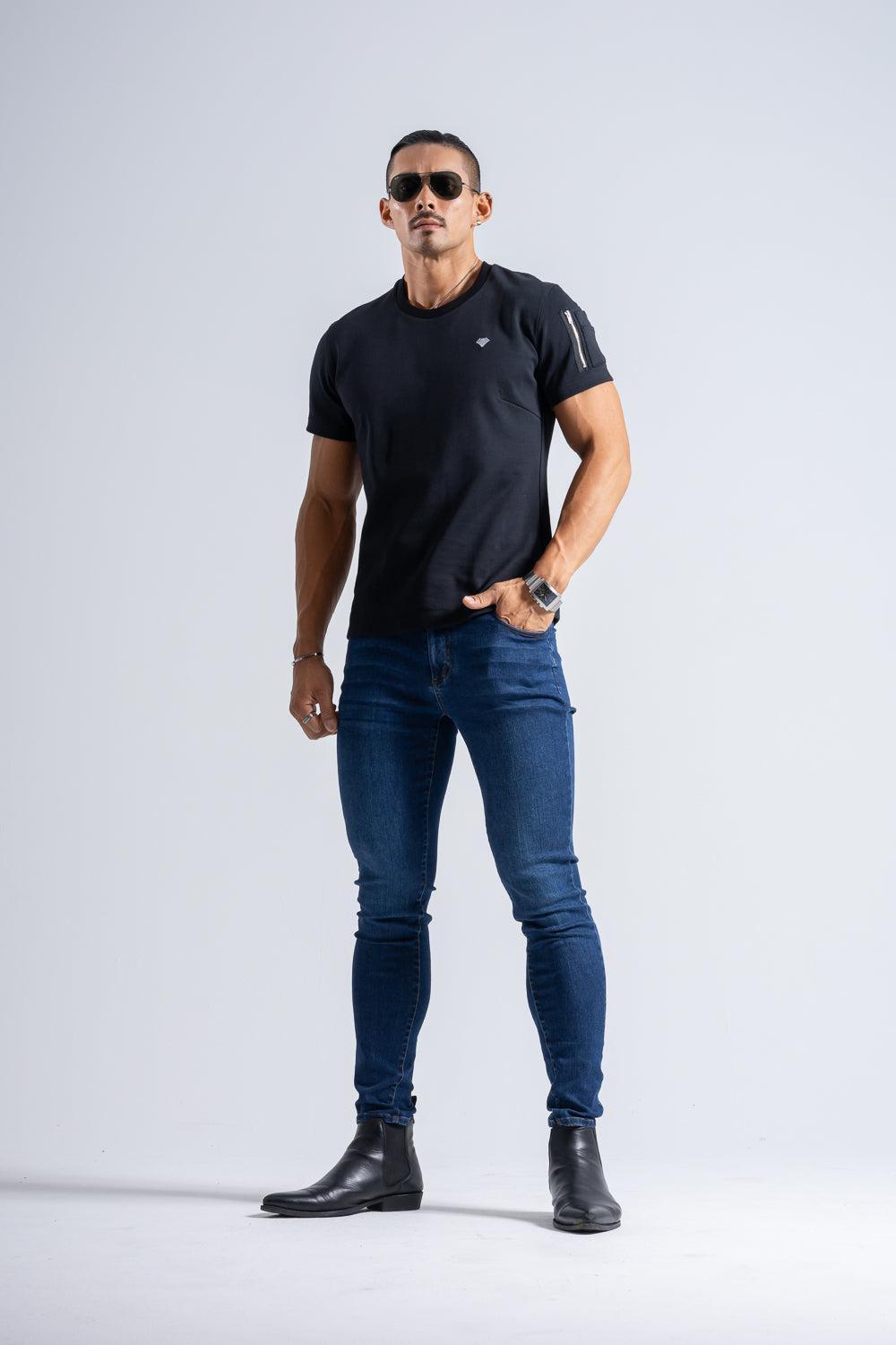 Cargo Pocket Tee  - BLACK