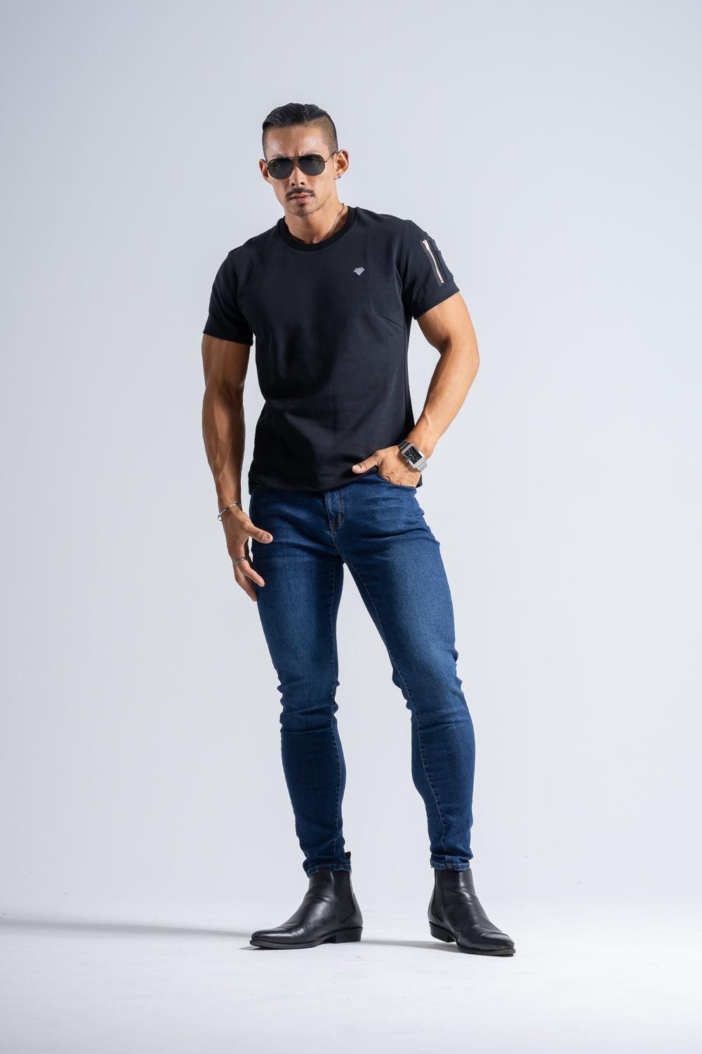 Cargo Pocket Tee  - BLACK