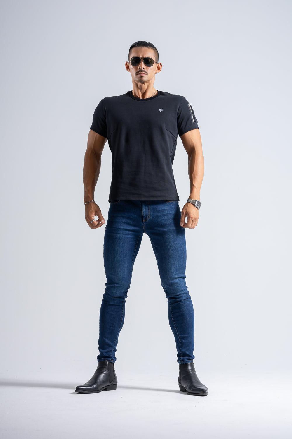 Cargo Pocket Tee  - BLACK