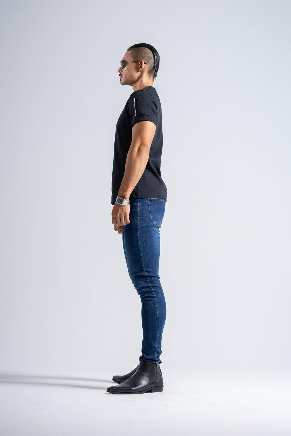 Cargo Pocket Tee  - BLACK
