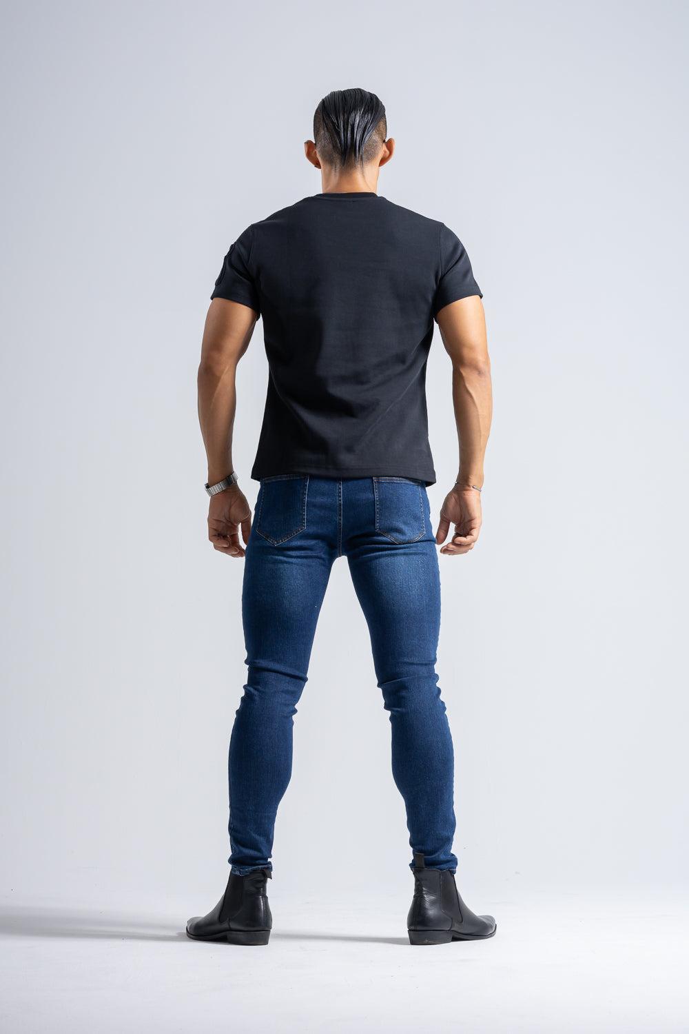 Cargo Pocket Tee  - BLACK