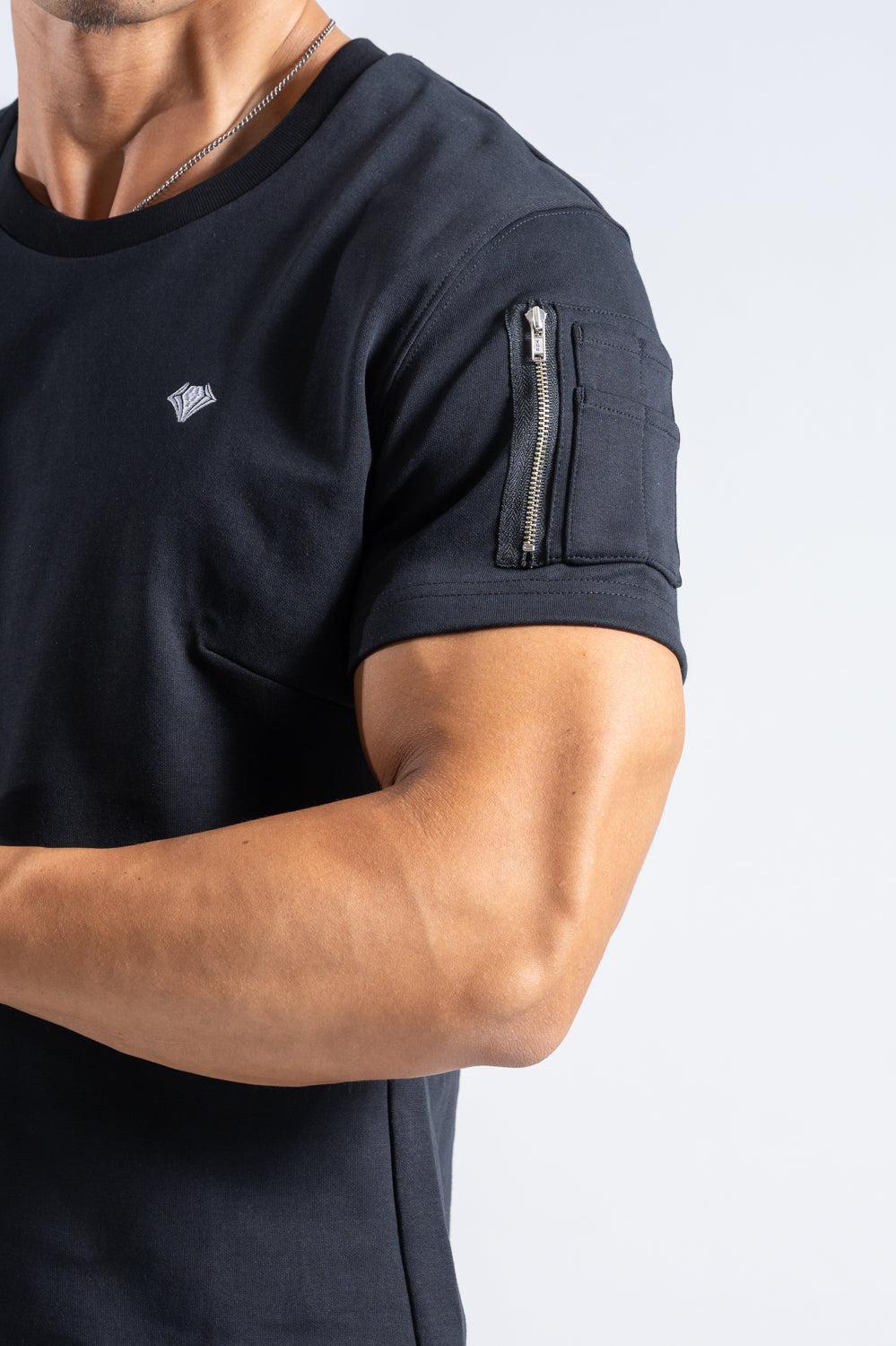 Cargo Pocket Tee  - BLACK