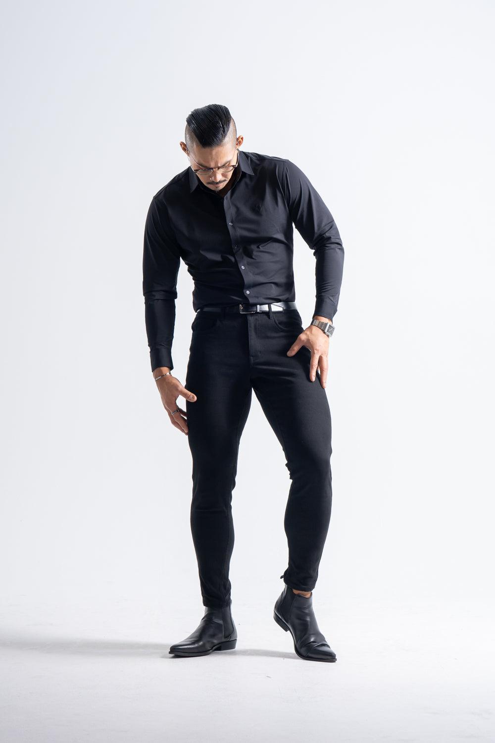 【強靭な脚がカッコ良い】  ハイストレッチスリムパンツ