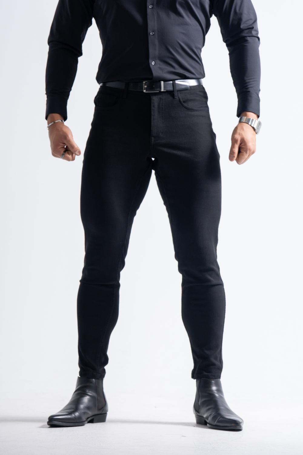強靭な脚がカッコ良い】 ハイストレッチスリムパンツ