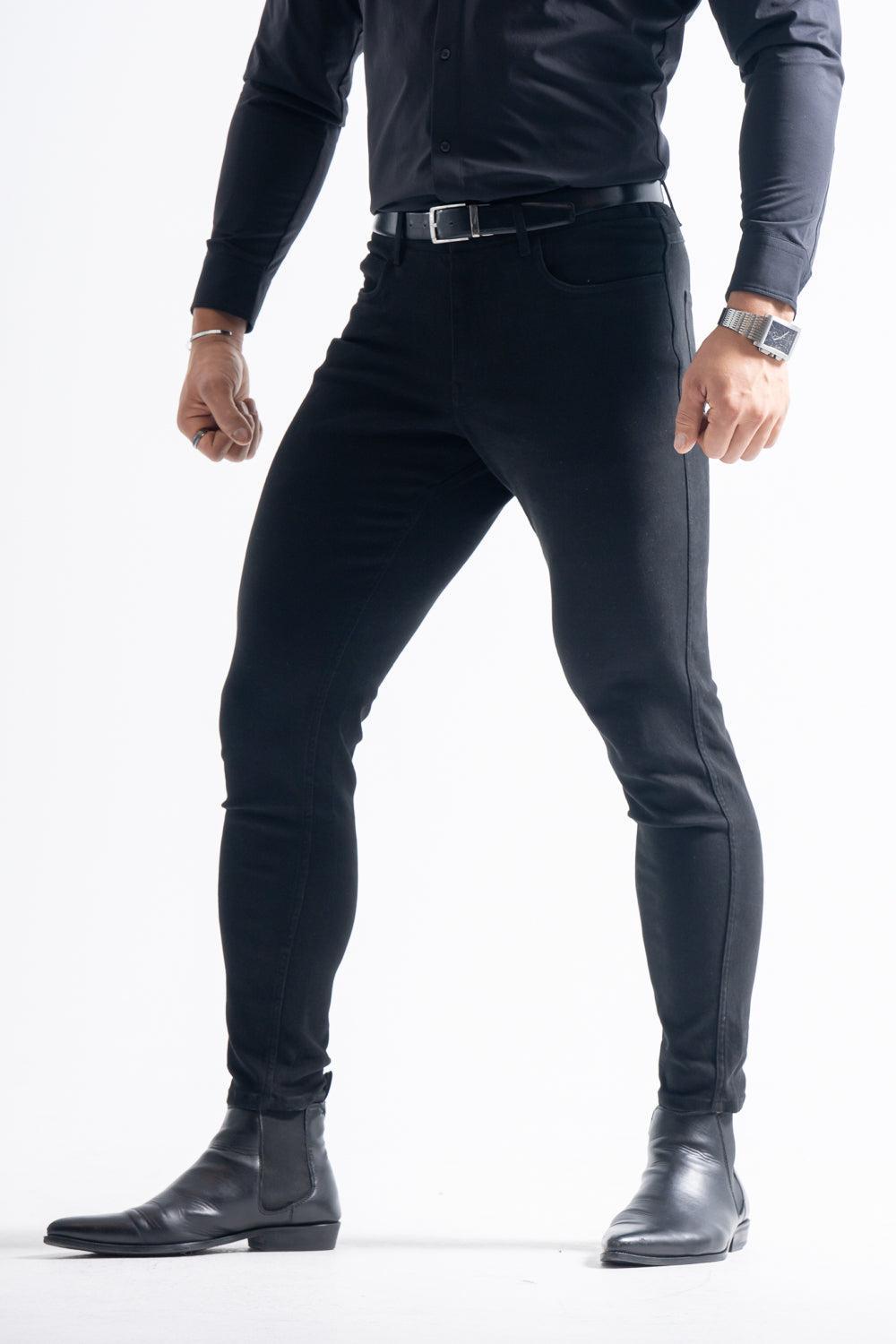 【強靭な脚がカッコ良い】  ハイストレッチスリムパンツ