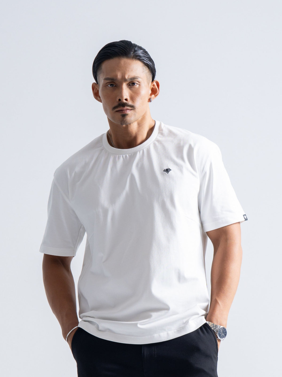 【特別価格・サイズ注意】   クラシックコットン 5分袖Tシャツ