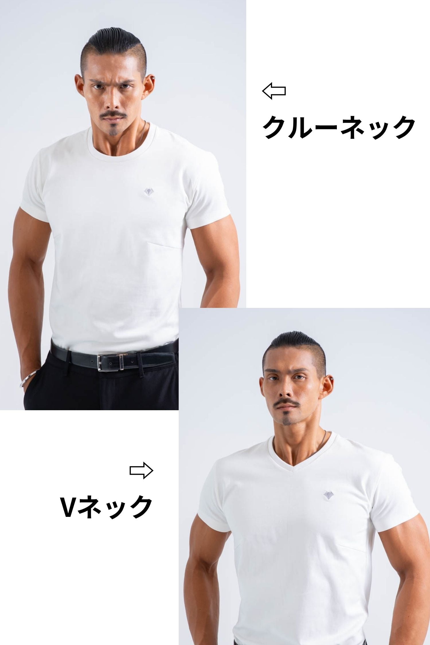 エンブレムTシャツ - WHITE