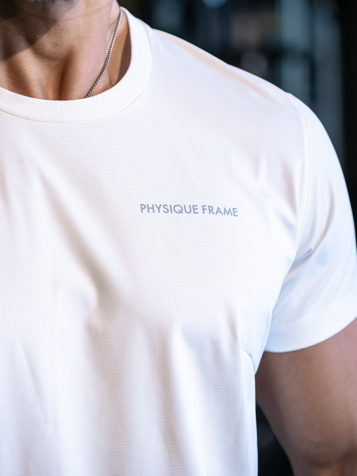 【NEW ARRIVAL】   ドライストレッチ   リフレクターロゴT   （左胸PHYSIQUE FRAMEロゴ）