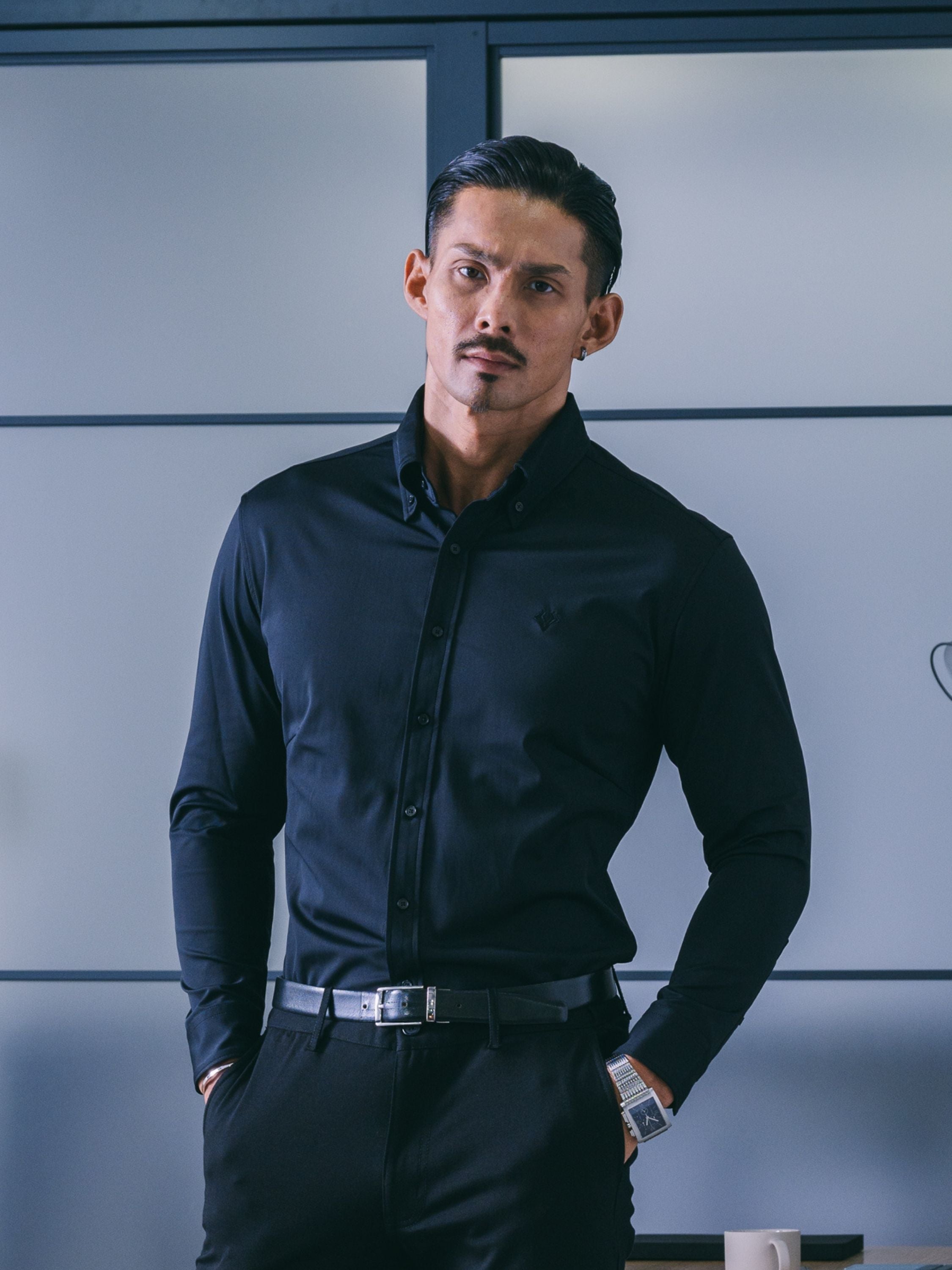 売れ筋No.1シャツ】 極上シルエットストレッチ ボタンダウンシャツ