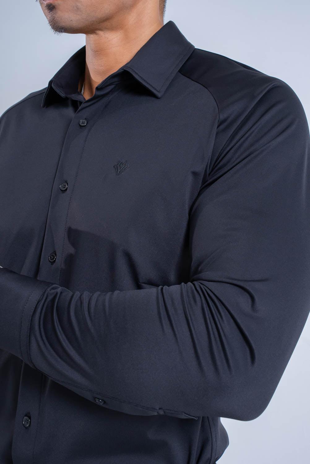 【NEW ARRIVAL】  極上シルエットストレッチ   ラグランワイドカラーシャツ