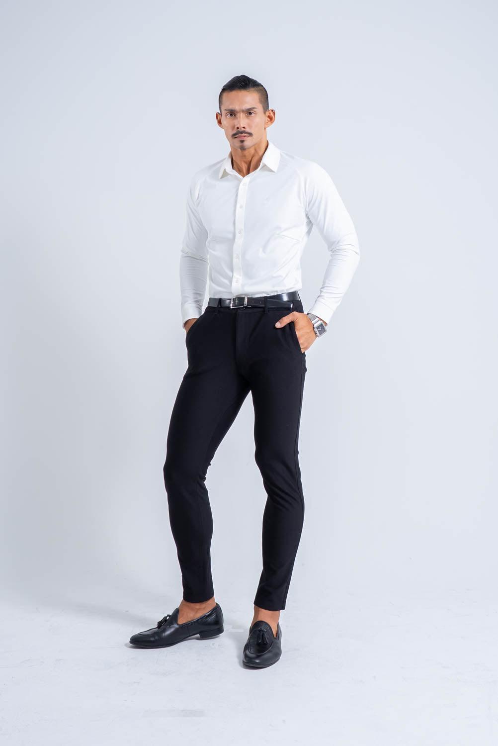 【NEW ARRIVAL】  極上シルエットストレッチ   ラグランワイドカラーシャツ