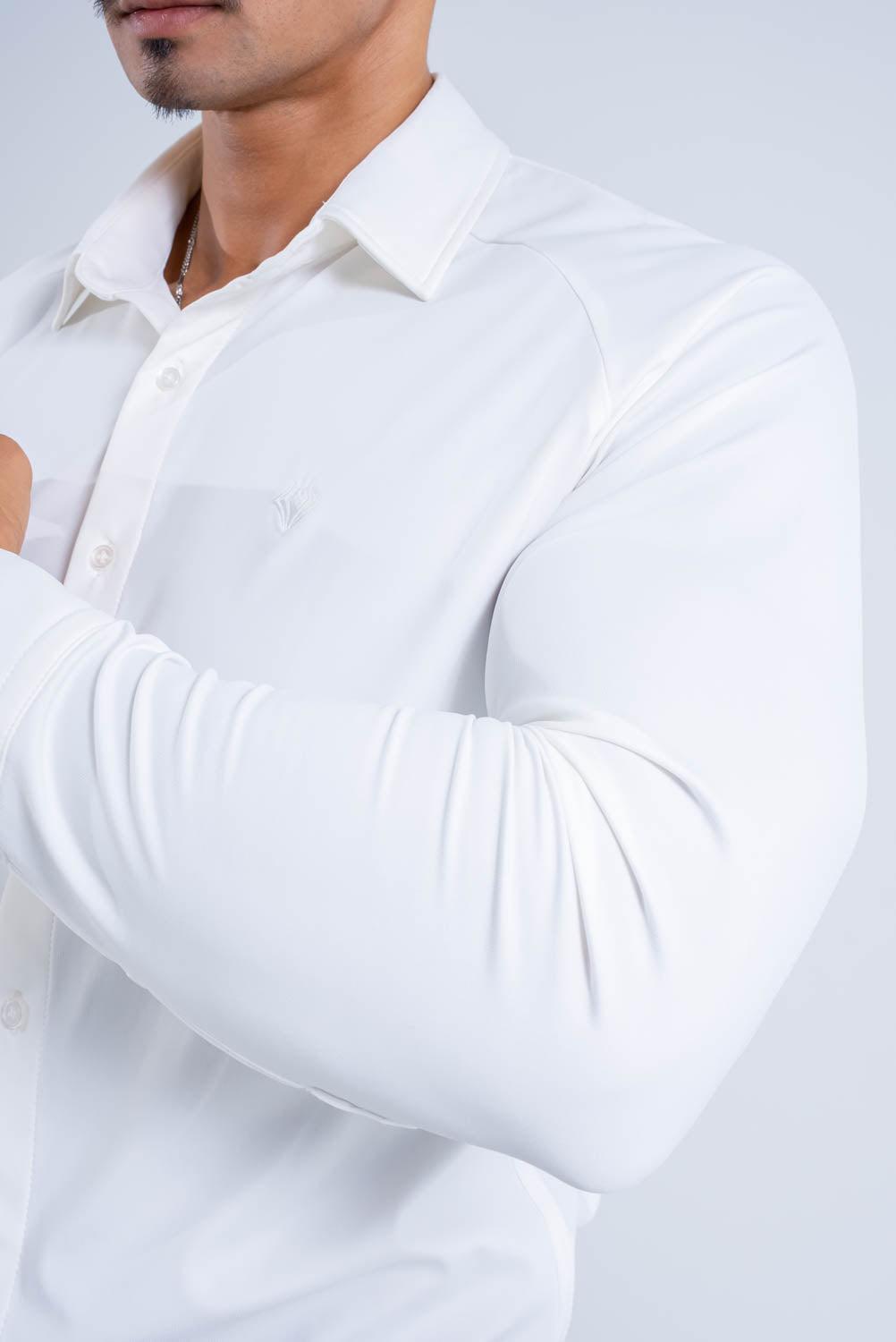 【NEW ARRIVAL】  極上シルエットストレッチ   ラグランワイドカラーシャツ