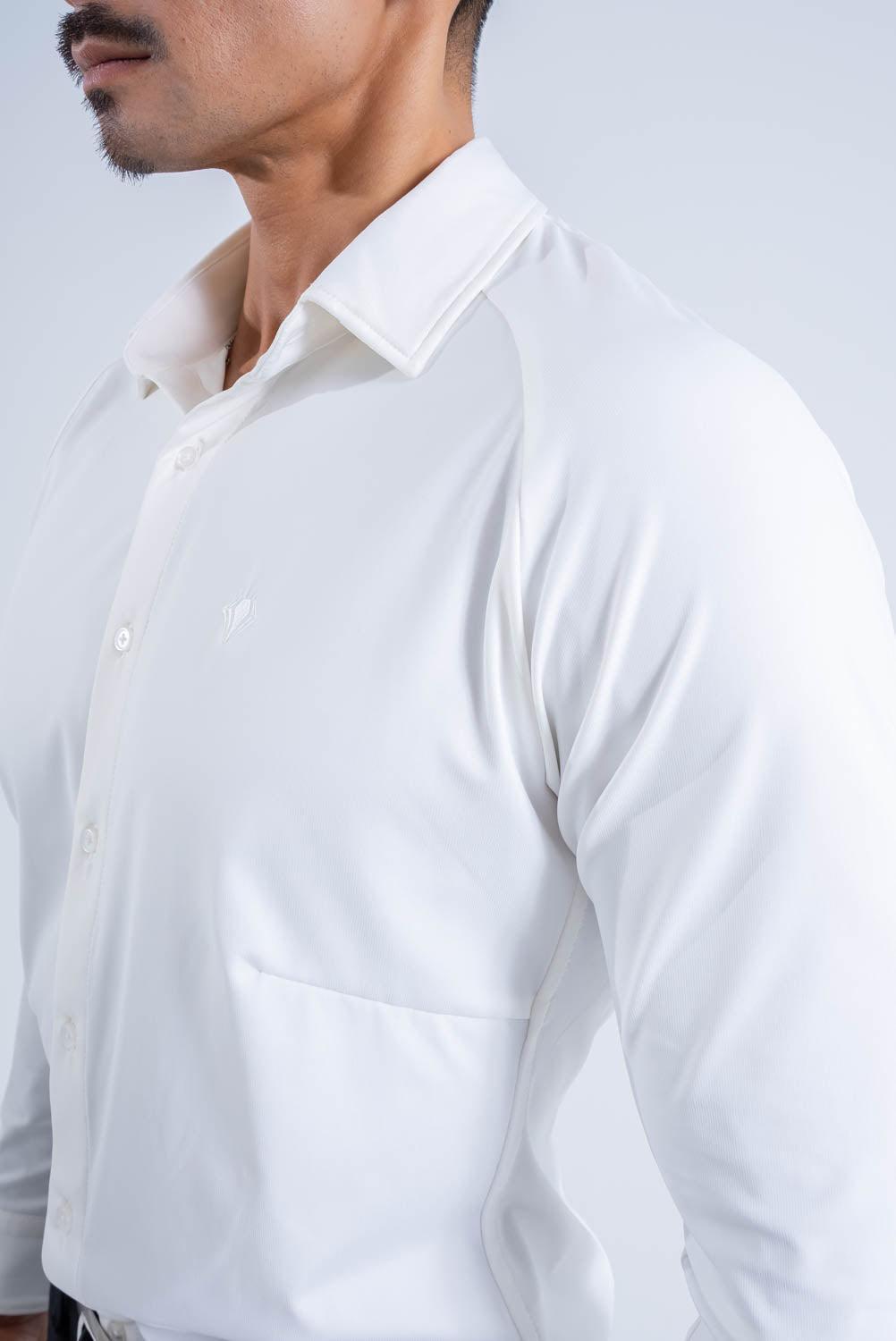 【NEW ARRIVAL】  極上シルエットストレッチ   ラグランワイドカラーシャツ