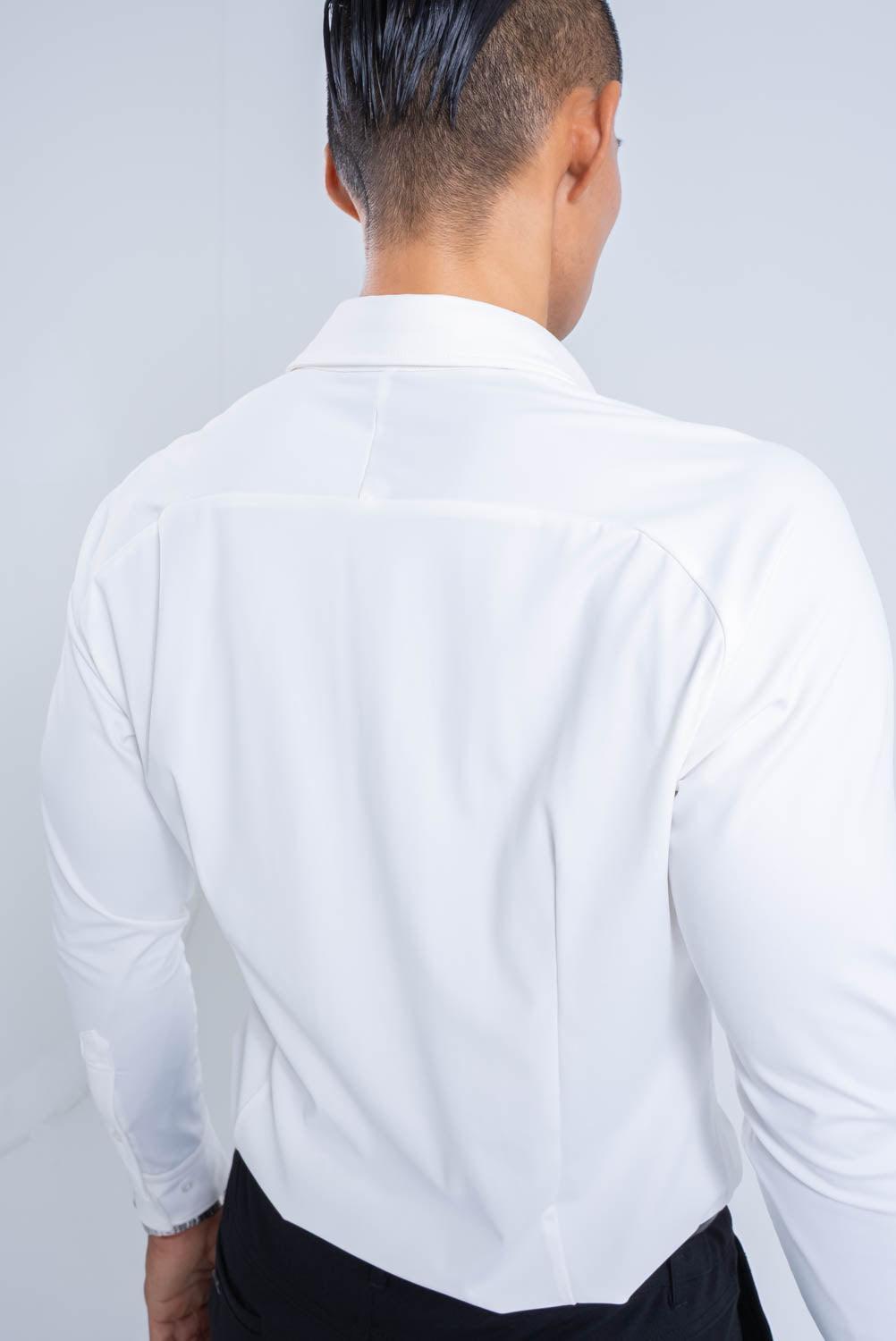 【NEW ARRIVAL】  極上シルエットストレッチ   ラグランワイドカラーシャツ