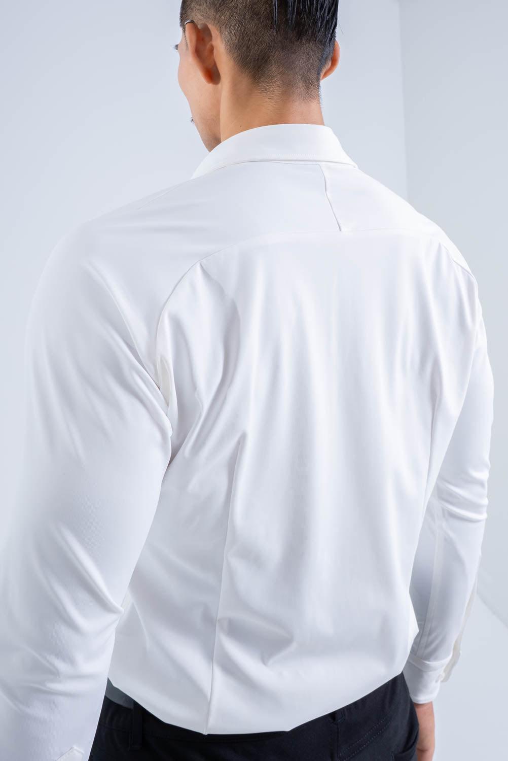 【NEW ARRIVAL】  極上シルエットストレッチ   ラグランワイドカラーシャツ