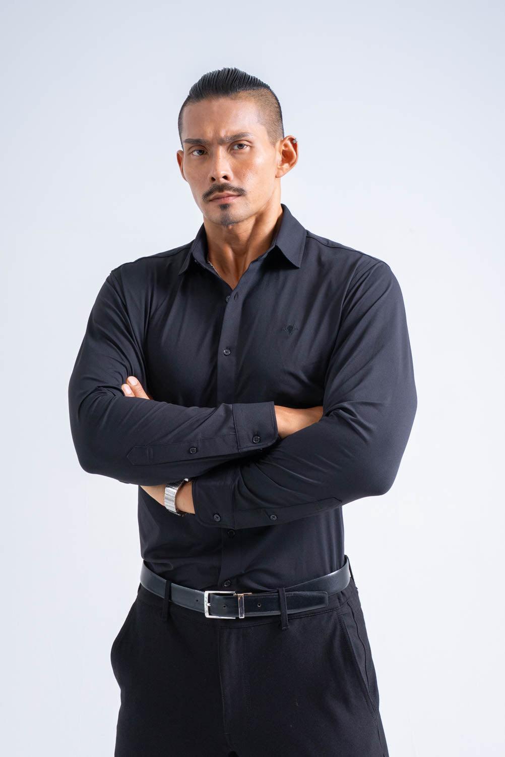 Essential Comfort Shirt  - BLACK